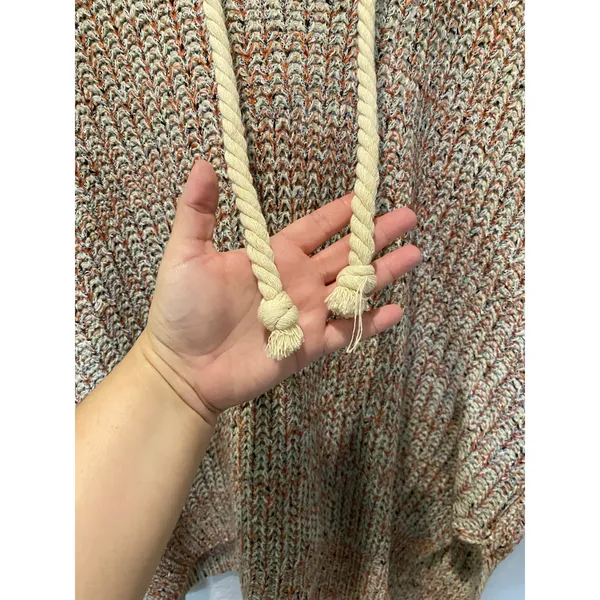Easel Hoodie Short Sleeve Pullover Hoodie Sweater poncho Boho Artsy Comfy - Image 3