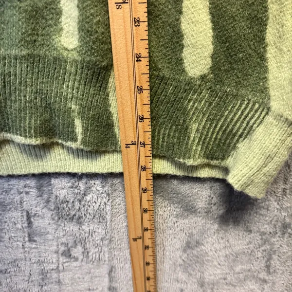 2078 |‎ Princess Polly Abstract Drip Knit Oversized Sweater Green Womens M/L - Image 4