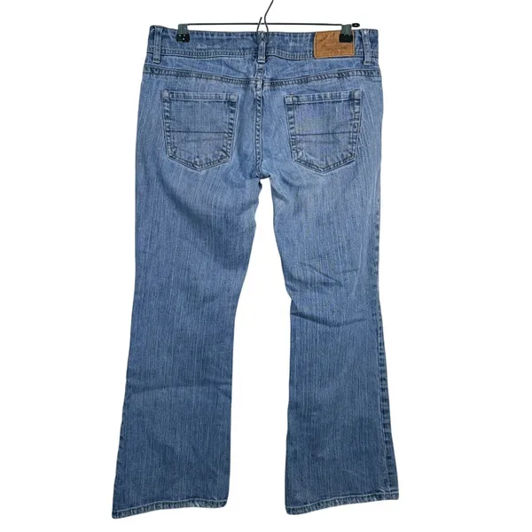 Vintage Y2K American Eagle Artist Bootcut Jeans Size 6 Blue Low Rise 90s Grunge - Image 2
