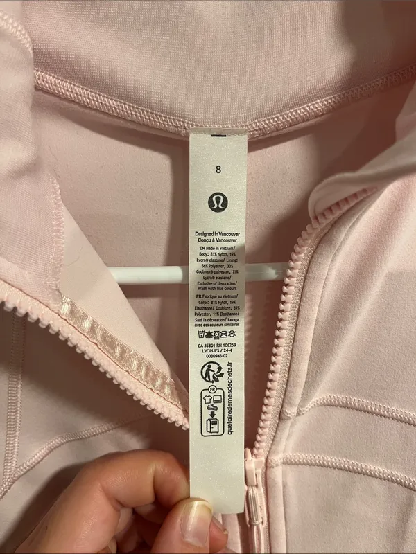 Lululemon Define Cropped Zip Up Jacket in Pink Size 8 - Image 3