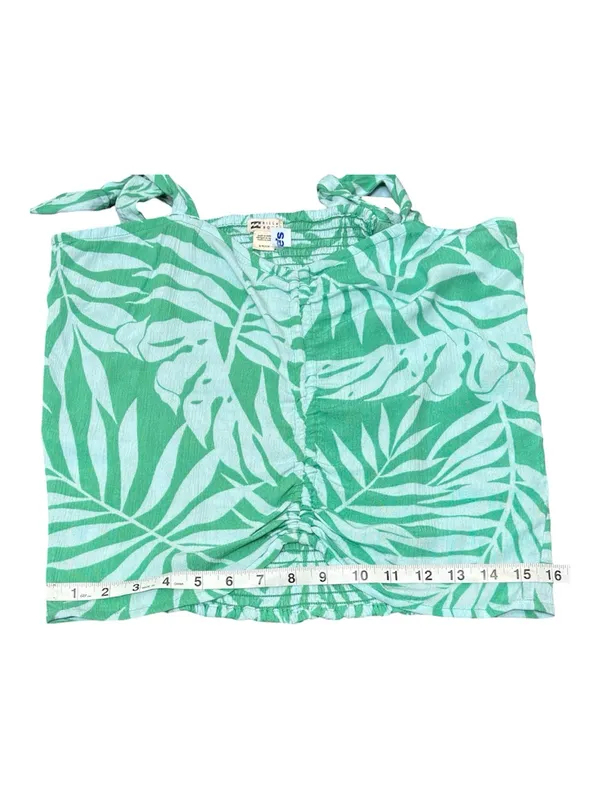 Billabong Two Tone Troical Leaf‎ Crop Top Size Small NWT - Image 11