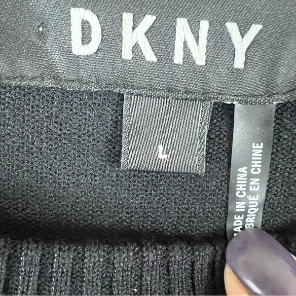 DKNY Colorblock Sweater Size Large Neutral - Image 4