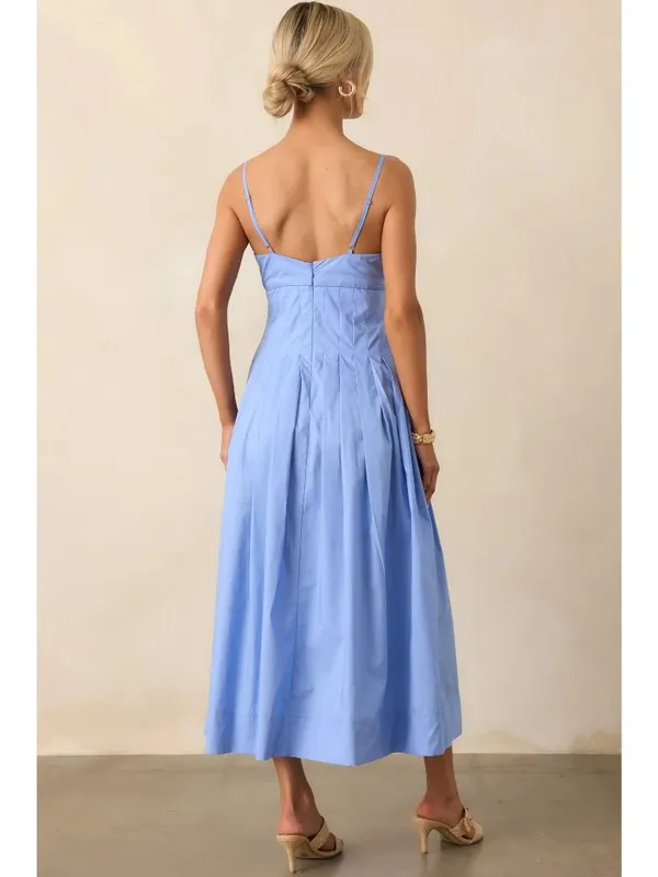 MINKPINK Avalon Square Neck Midi Dress in Jacaranda Blue Medium New Womens - Image 12