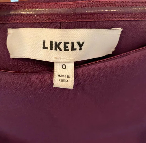 Likely Plum colored strapless dress by size 0 - Image 3