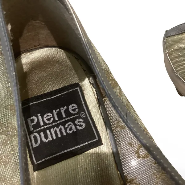 Pierre Dumas Gold Chunky Heels - Image 7