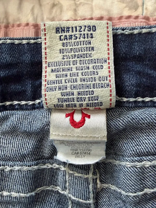 True Religion Y2K Low Rise Straight Dark Wash Jeans - Image 6