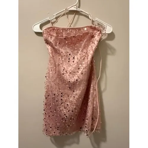 Edikted Pink Sequin Cami Mini Dress Sparkle Party Night Out Size S - Image 3