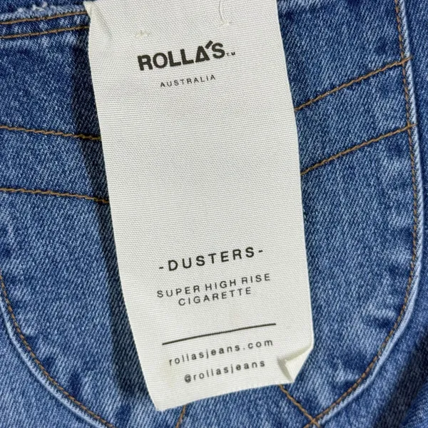 Rollas Dusters High Rise Distressed Jeans Lilyworn Blue Denim 12594B Size 31 NEW - Image 14