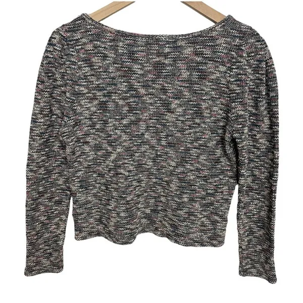 Madewell‎ Top Size XS Multicolored Knit Pleated Puff Shoulders Long Sleeve - Image 5