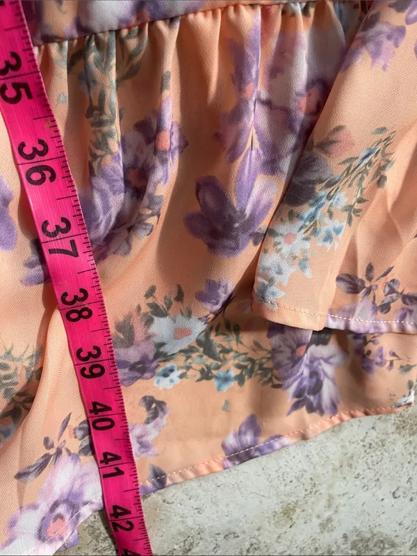Lulus Started With a Kiss Orange Floral Print Tie-Strap Tiered Dress - Image 16