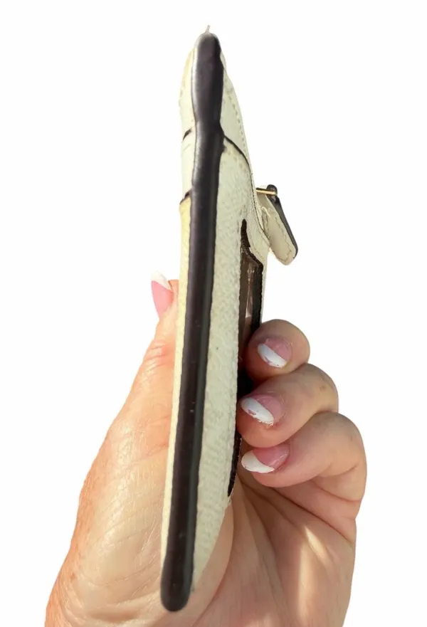 Coach Cream Leather Mini Skinny ID Case - Image 5