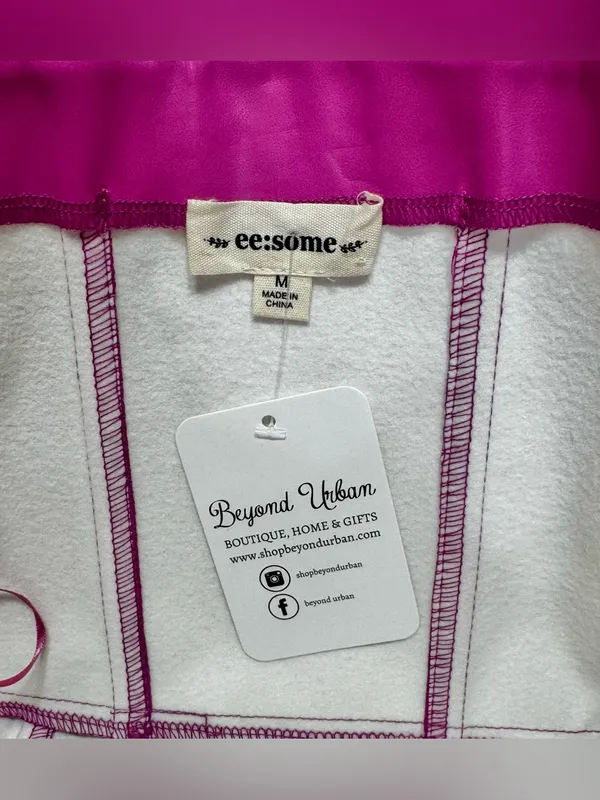 eesome Strapless Faux Leather Mini Dress in Fuchsia Pink Size Medium - Image 10