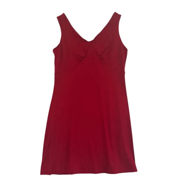 Red Sleeveless Dress V Neck Women’s Medium Stretch Fit NEW - Image 3