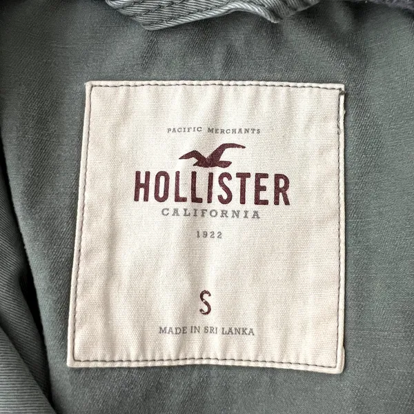 Hollister Green Jean Hooded Utility Biker Jacket - Image 6