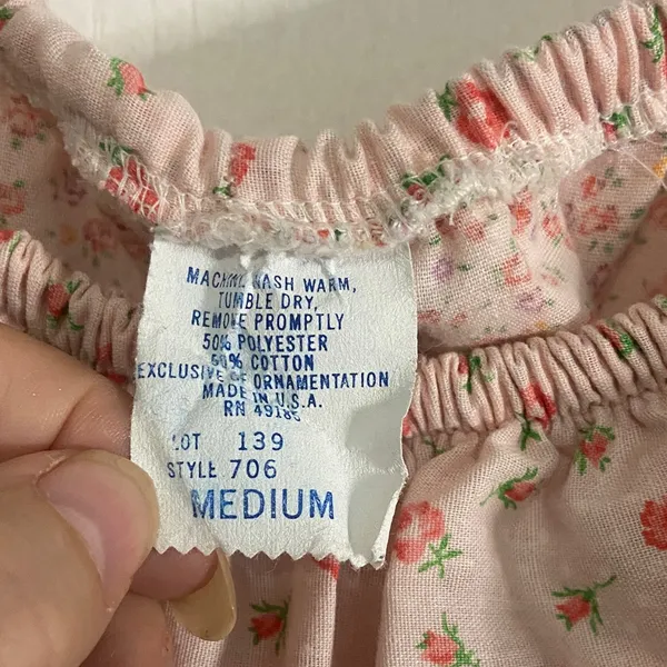 Vintage Pink Floral Tiered Sundress with Ruffle Trim - Image 3