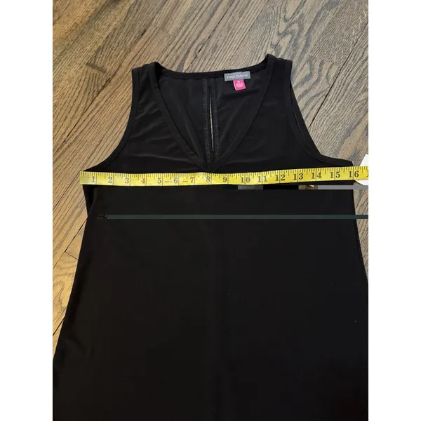 Vince Camuto Women's Black Vneck Stretchy She'll Tank XS NWT - Image 6