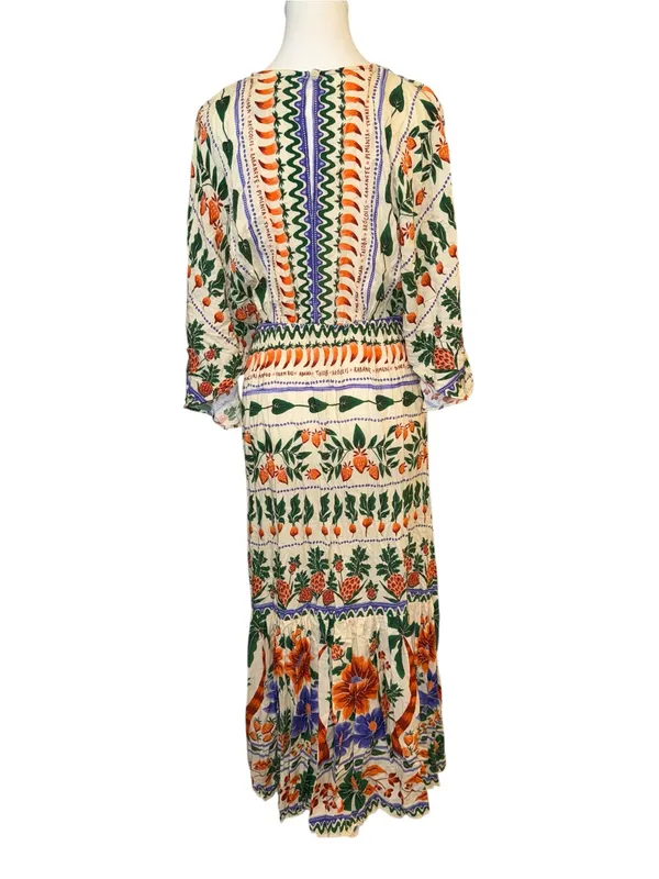 FARM Rio for Anthropologie V-Neck Kaftan Maxi Cut-Out Dress - Image 5