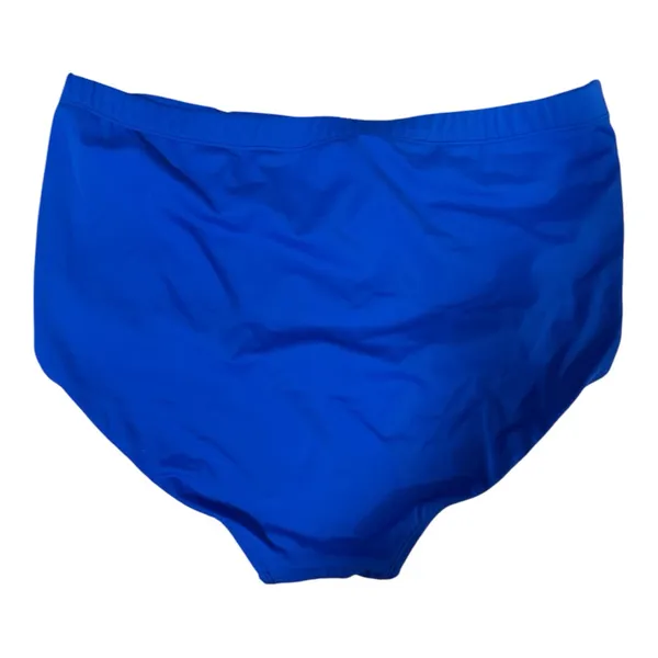 Swimsuits For All 2-Piece Cobalt Blue Bikini Size 16 High-Waist Ruched NWT - Image 4