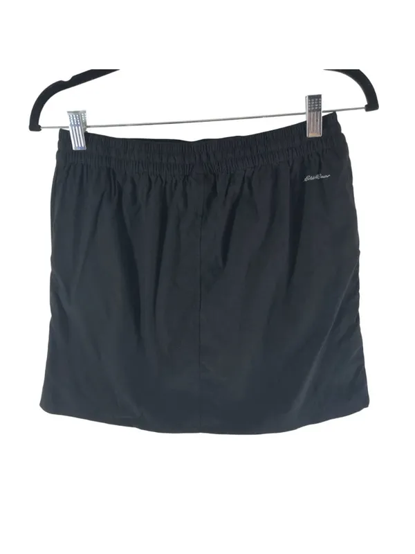 Eddie Bauer Black Tulip Hem Skort Womens Size S Nylon Blend Elastic Waist - Image 2