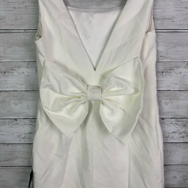 Lulus Blissfully Beaming White Sleeveless Bow Mini Dress White Size Medium - Image 6