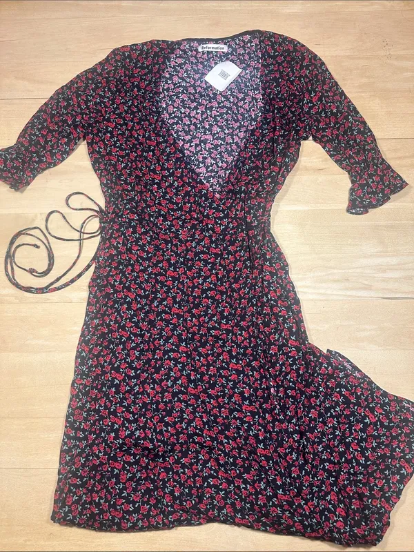 NWT Reformation Judith Midi Wrap Dress Sz S - Image 6