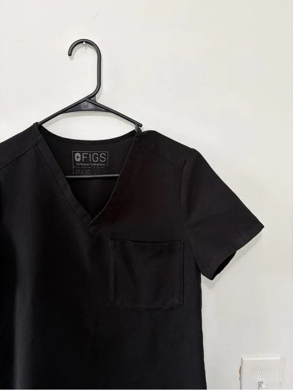 Figs Black Catarina One-Pocket Scrub Top - Image 4