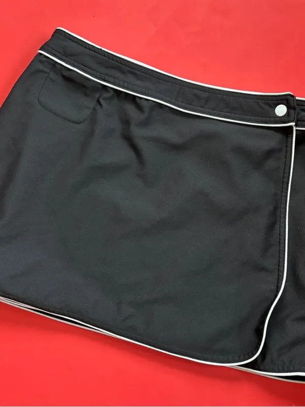 Vintage 90s Y2K Black and White Wrap Skirt - Image 6