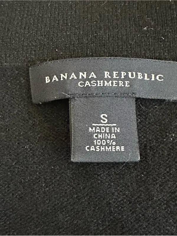 Banana Republic Black Cashmere Cropped Bolero Cardigan Sweater - Image 3