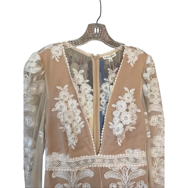 Free People For Love Lemons Temecula Jumpsuit Floral Embroidery Ivory Medium - Image 12