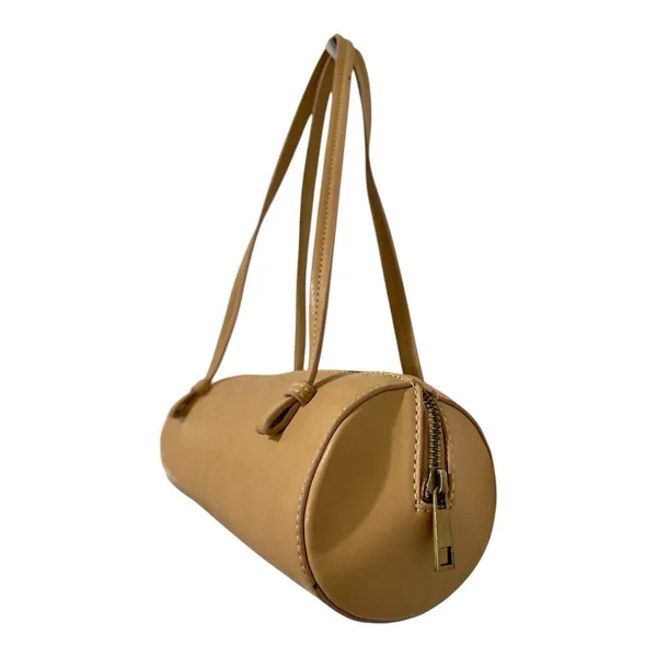 by Anthropologie Tan cylindrical/barrel design Handbag Tan / Warm Camel - Image 3