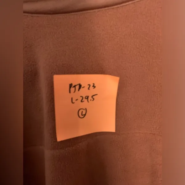 NWT Flannel Shacket Fleece Warm Soft Teddy Jacket Button Size L Orange Brown New - Image 6