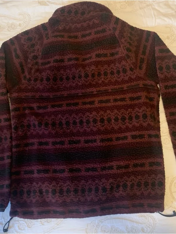 Carhartt Women's Relaxed Fit Fleece Pullover Port Geometric Print Size XS Wester - Image 7