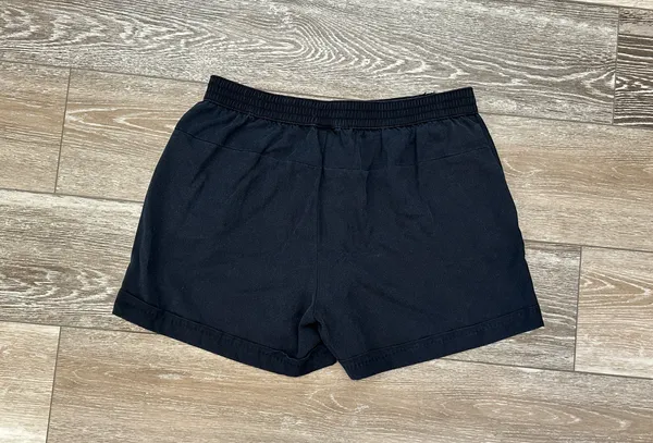 A New Day Sz M Navy Blue Shorts Eladtic Back Cute & Comfy - Image 5