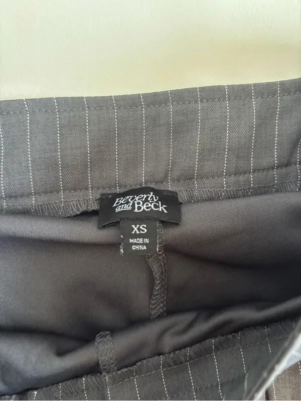 Pleated Pinstripe Mini Skirt - Image 2