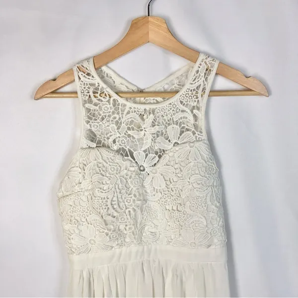 Lulu's Ivory White So Far Lace Bust Open Back Formal Gown S‎ - Image 4
