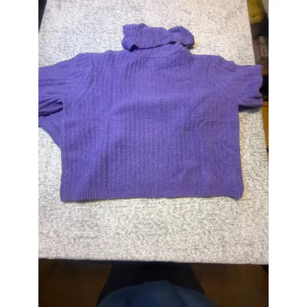 Universal Thread Purple‎ Ribbed Turtleneck Sweater Women's Size Mesdium NWT - Image 3
