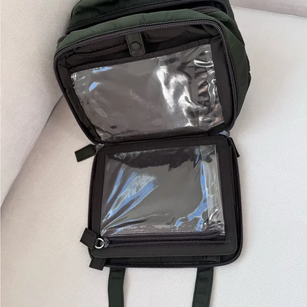 Prada Dark Green Nylon Toiletry Bag - Image 5