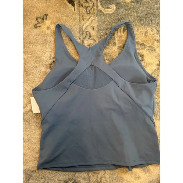 Spanx Better Base Active V-Neck Shelf Tank Blue Sz Large NWT $80 - Image 3