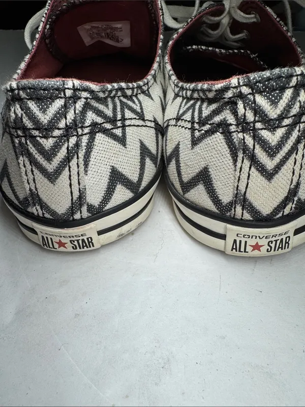 Converse Missoni Women's Black White silver metallic Aztec Low Top Sneakers 9.5 - Image 7