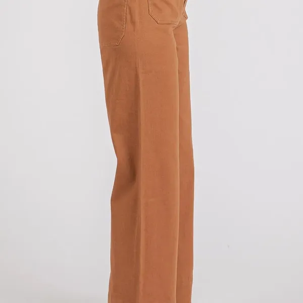 Mittoshop Twill Patch Pocket High Rise‎ Wide Leg Pants - Image 2