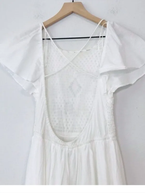 ZARA NWT Linen crochet Maxi Dress Size Small - Image 13