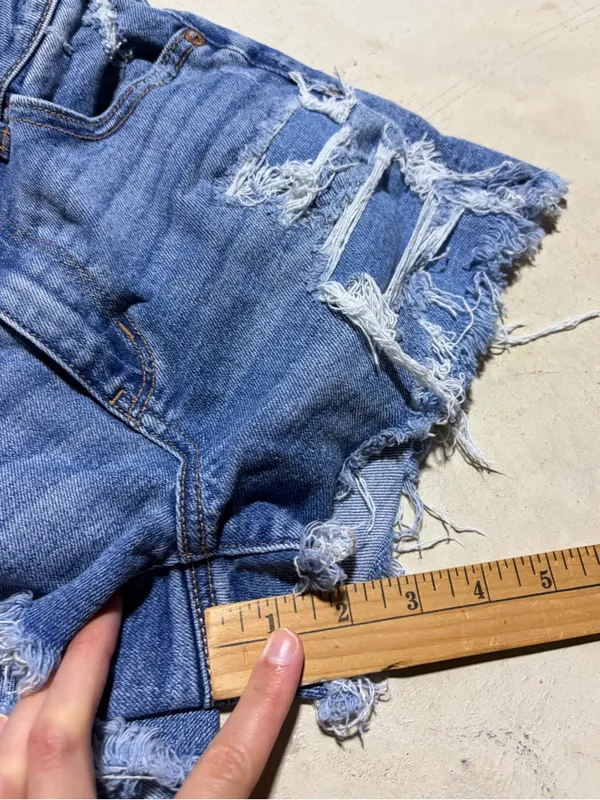 American Eagle Distressed mom Denim Shorts 0 - Image 7
