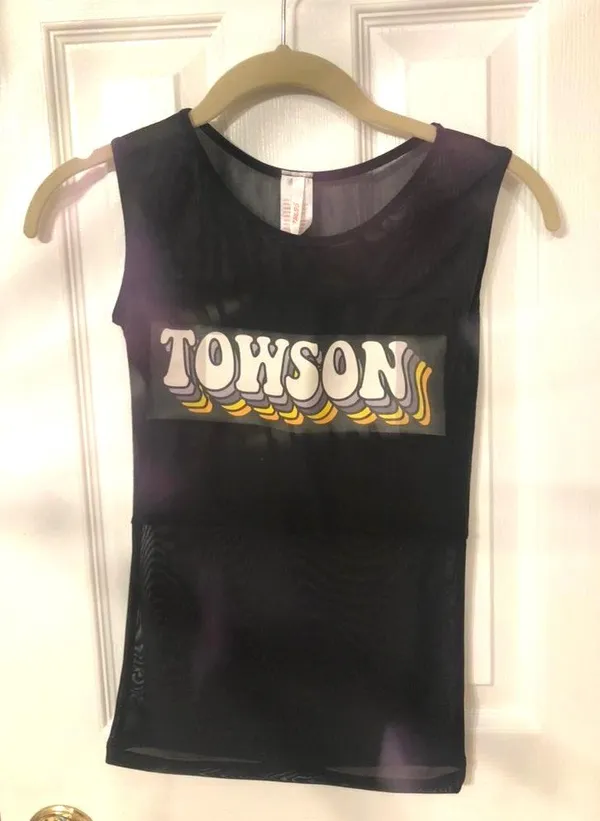 Towson University Tank Black - Image 2