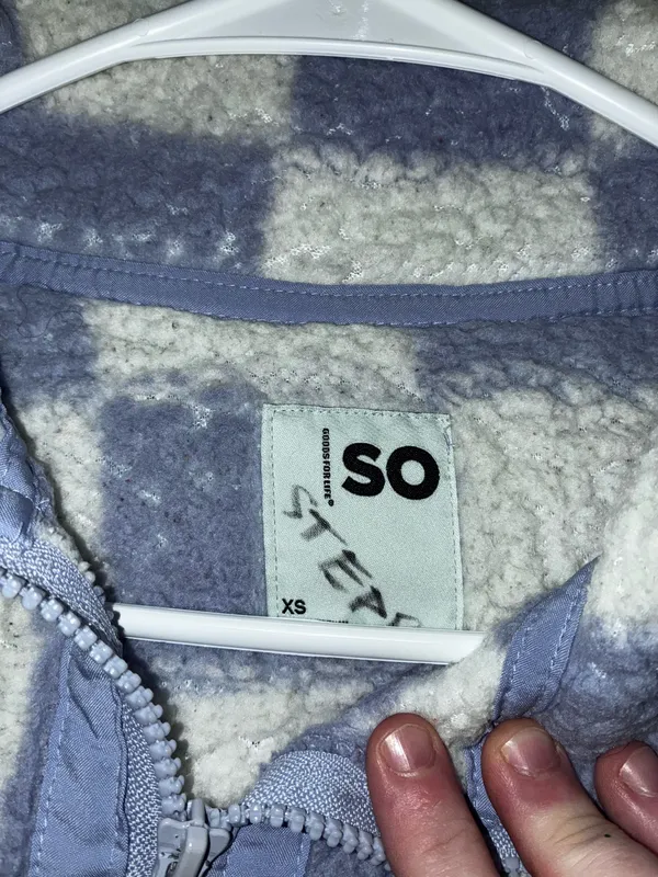 SO lavender checkered half zip pullover Purple Size XS - Image 2