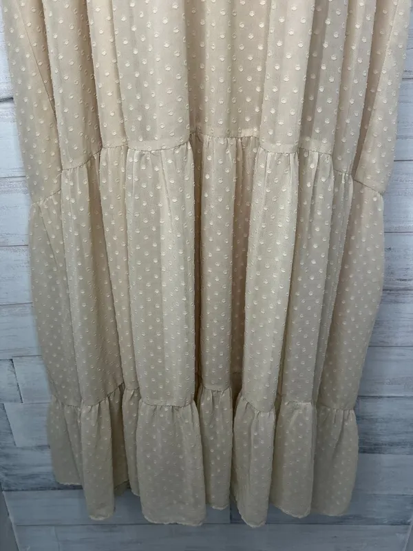 One Loved Babe Boutique June Tiered Ruffle Midi Dress in Cream Size XXL - Image 3