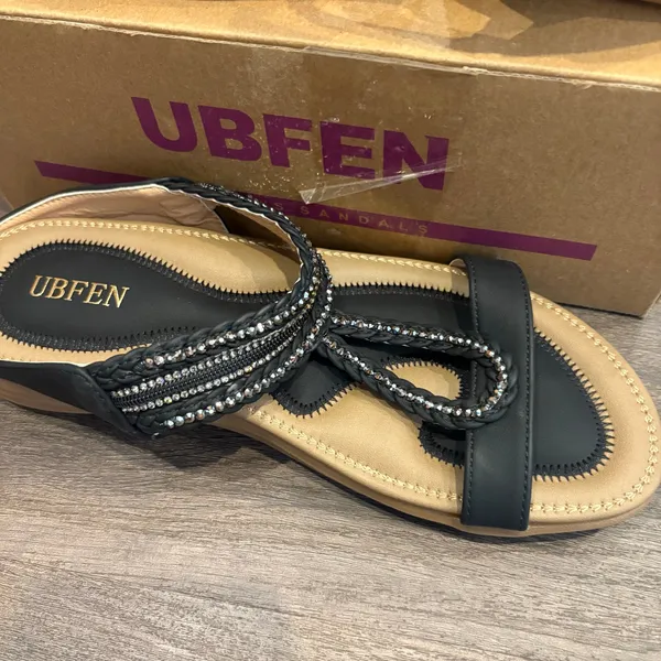 Black Sandals Size‎ 38 (7.5/8) - Image 2