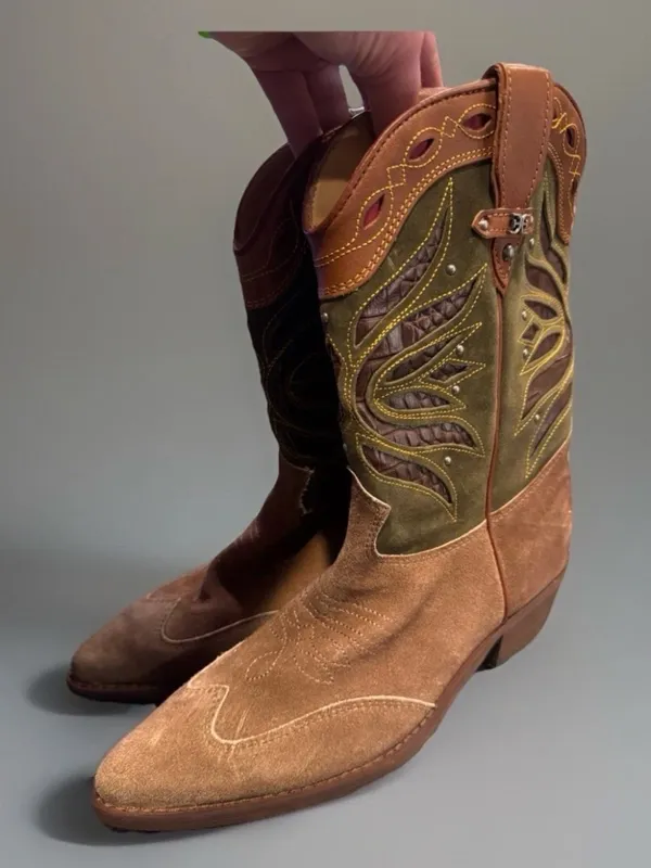 Sam Edelman Rylin Western Boots Size 7.5 Brown Cowboy Boots MSRP $245 - Image 3