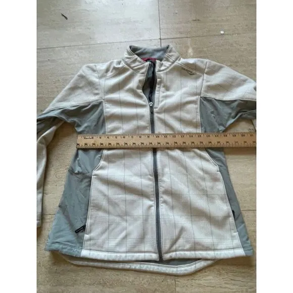 Soucony Light Gray Fleece-Lined Winter Jacket with Zip Pockets‎ Size L - Image 3