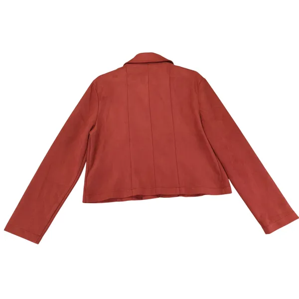 BAGATELLE Women's Rust Red Faux Suede Zip Front Jacket XL Casual‎ - Image 2