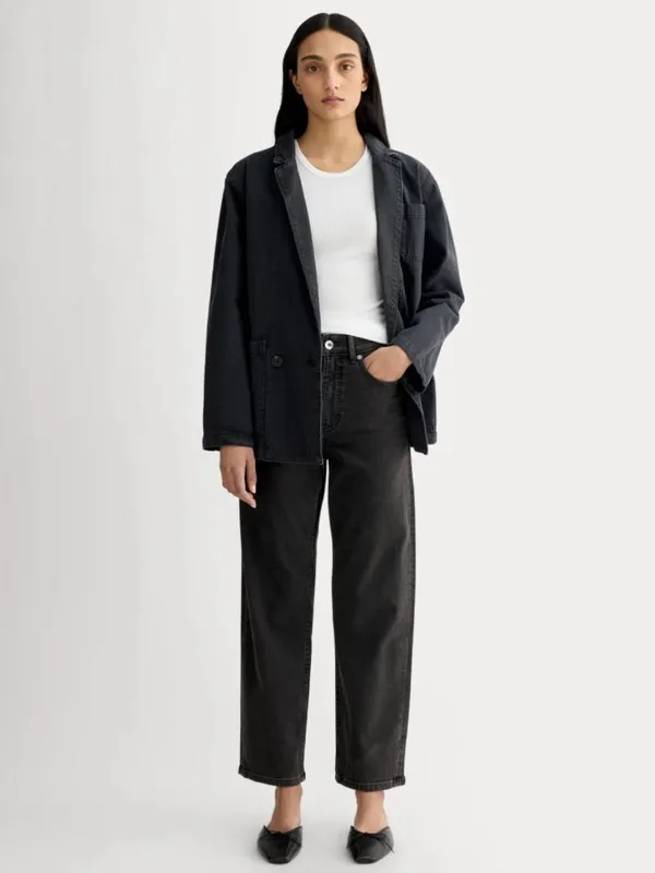 Everlane The Way High Rise Jeans Womens 29 Black Organic Cotton Relaxed Straight - Image 8